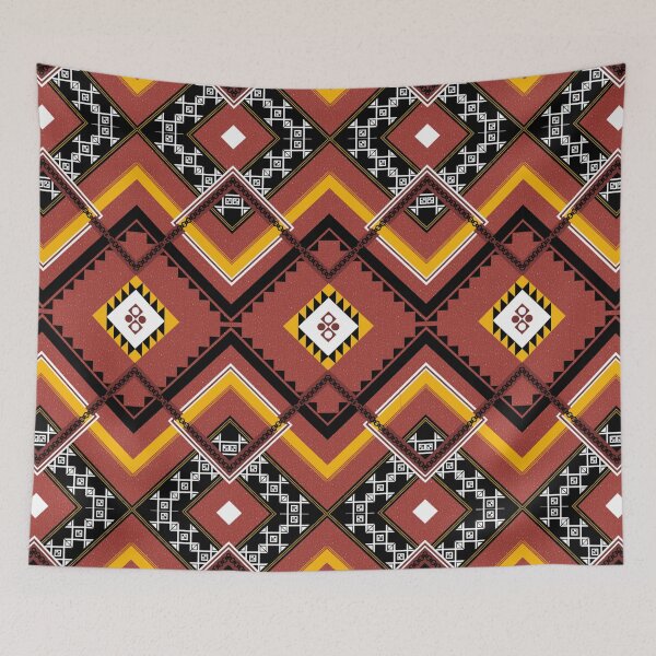 Item preview, Red geometric ethnic RE1 designed and sold by KaranSaengarun.