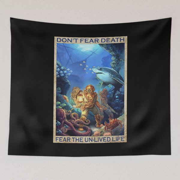 Item preview, Don't Fear Death Fear The Un-Lived Life - Men Diving Poster Gift  designed and sold by MagicatcoArt.