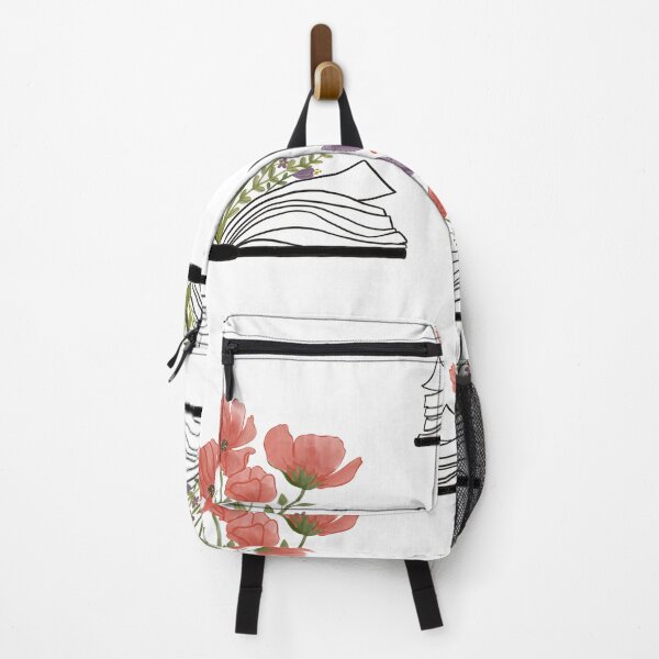 Item preview, Watercolor Open Book with Florals Red Flowers designed and sold by Unish.