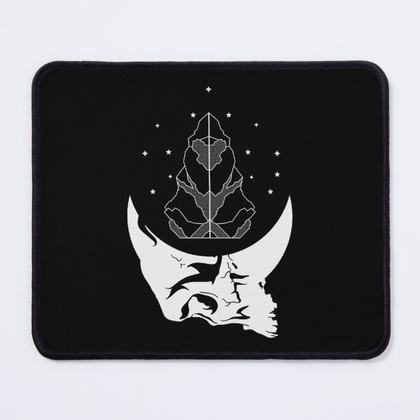 Item preview, dream skull in the dark skies with stars and moon and mountain designed and sold by Half Mess.