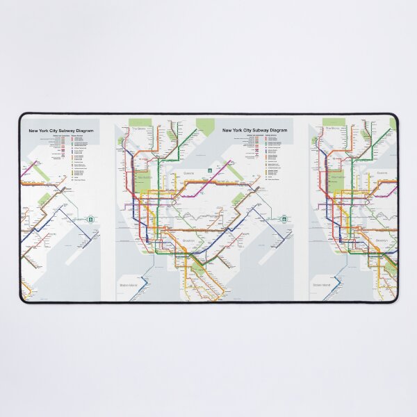 New York City Subway Map Desk Mat