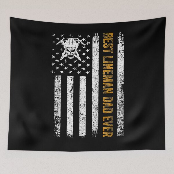 Item preview,  Vintage Best Lineman Ever American Flag Fathers designed and sold by ritaz78.
