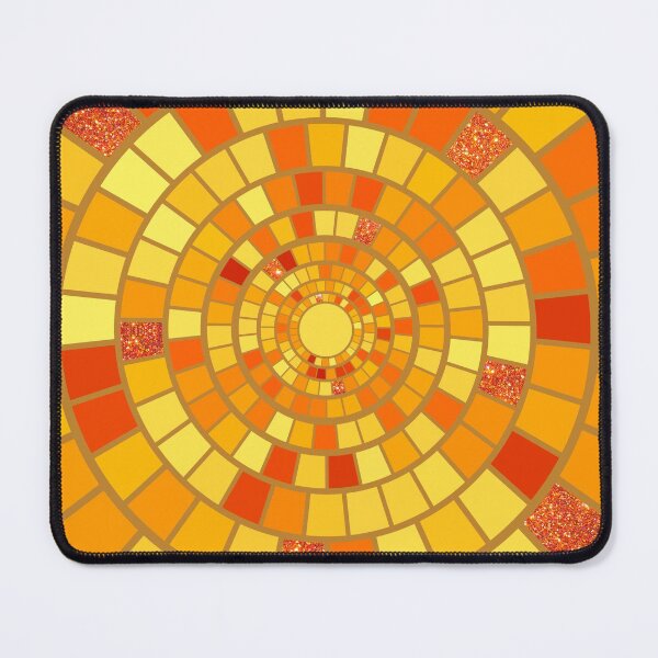Item preview, Orange abstract mosaic pattern designed and sold by RinaGArt.
