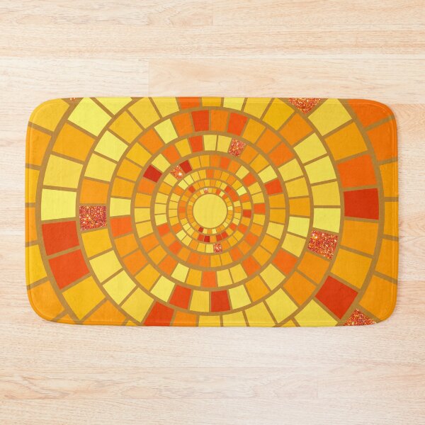 Item preview, Orange abstract mosaic pattern designed and sold by RinaGArt.