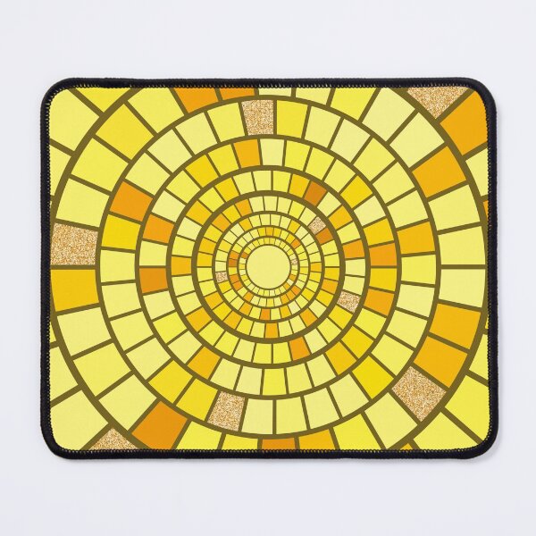 Item preview, Bright yellow abstract mosaic pattern designed and sold by RinaGArt.