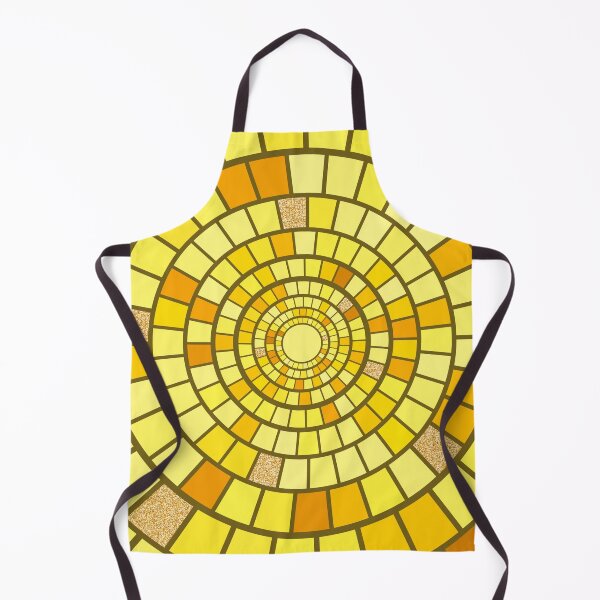 Item preview, Bright yellow abstract mosaic pattern designed and sold by RinaGArt.