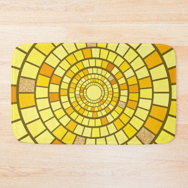 Item preview, Bright yellow abstract mosaic pattern designed and sold by RinaGArt.
