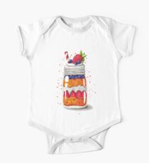 Strawberry and Blueberry shortcake in a jar One Piece - Short Sleeve