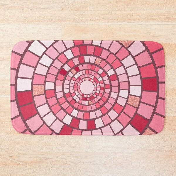 Item preview, Pink abstract mosaic pattern designed and sold by RinaGArt.
