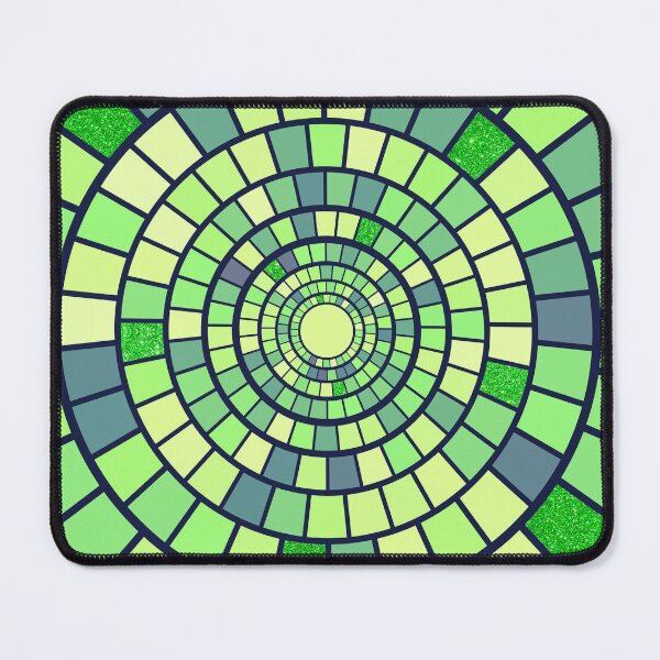 Item preview, Abstract green mosaic pattern designed and sold by RinaGArt.