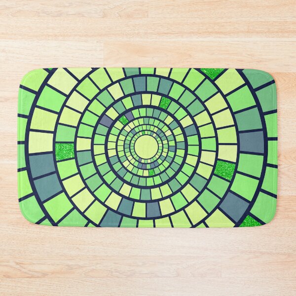 Item preview, Abstract green mosaic pattern designed and sold by RinaGArt.