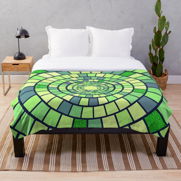 Item preview, Abstract green mosaic pattern designed and sold by RinaGArt.