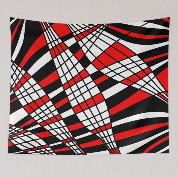 Item preview, Abstract pattern - red, black and white. designed and sold by K.S ART.