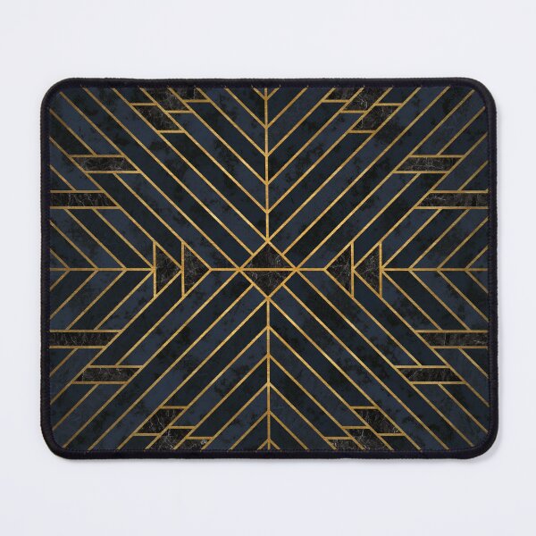 Item preview, Dark Navy and Black Marble Tribal Pattern designed and sold by AmbienceArt.