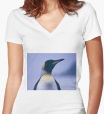 King Penguin Women's Fitted V-Neck T-Shirt