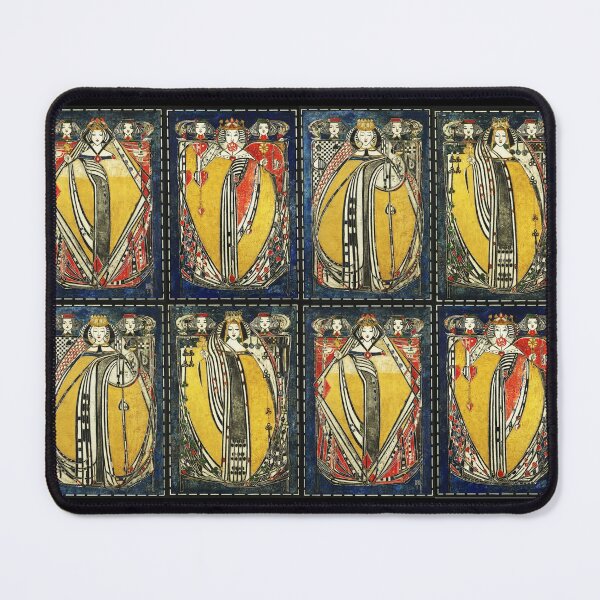 Item preview, FOUR QUEENS OF HEARTS ,CLUBS,DIAMONDS AND SPADES Art Nouveau  designed and sold by BulganLumini.