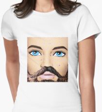 Pop Art Man - Those Blue Eyes Though! Women's Fitted T-Shirt
