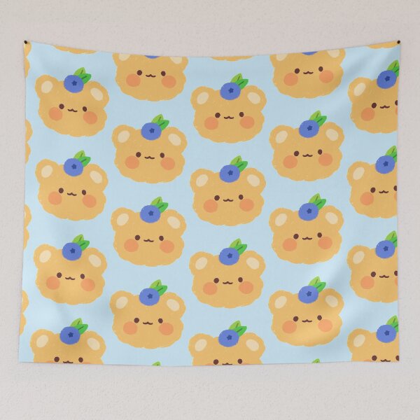 Item preview, Cute Cartoon Bear With Blueberry designed and sold by ViolettLight.