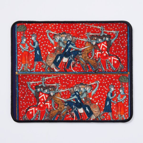 Item preview, BATTLE OF RONCEVAUX PASS,COMBATTING MEDIEVAL KNIGHTS HORSEBACK IN RED Medieval Miniature designed and sold by BulganLumini.
