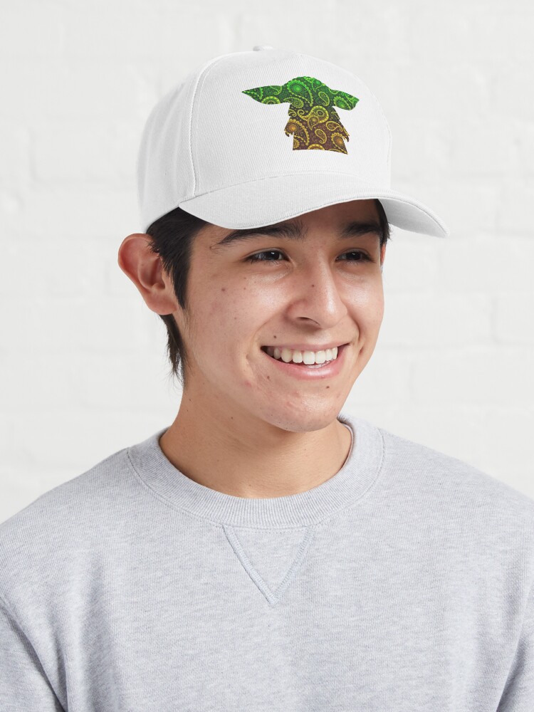 Alternate view of Teardrop Mandala Silhouette - Alien Forest - White Background Cap