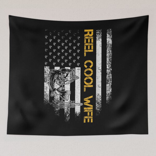 Item preview,  Vintage American Flag Reel Cool Wife Fish Fishing designed and sold by ritaz78.
