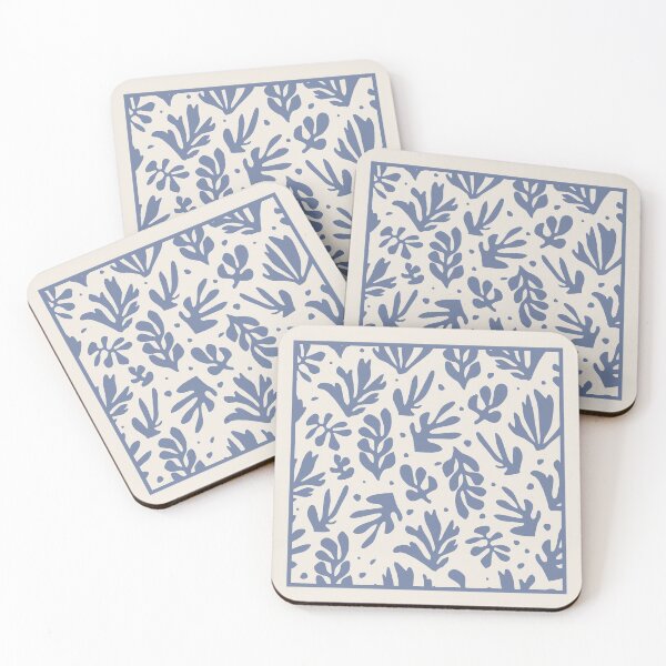 Item preview, Henri Matisse Cutout Flowers, Papier Decoupes Art pastel blue, Matisse Cutout's flower designed and sold by re-make-.