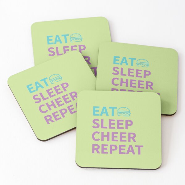 Item preview, EAT SLEEP CHEER REPEAT - with a burger designed and sold by dkdk-kdk.