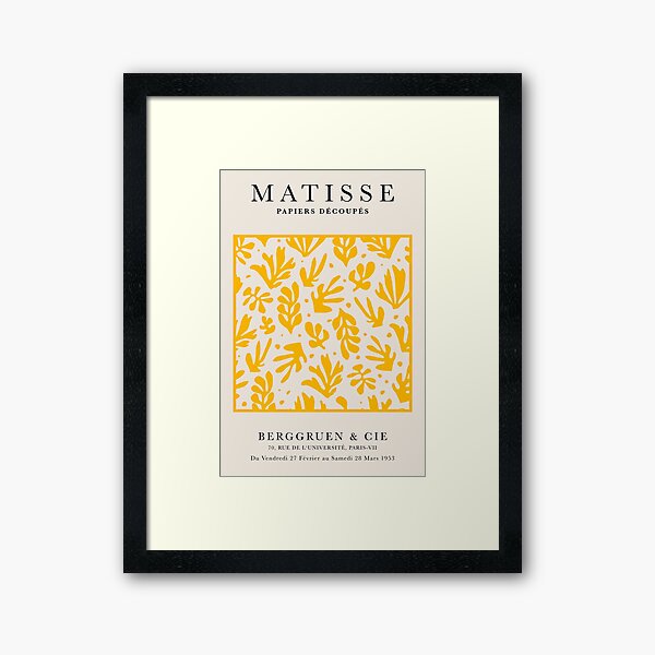 Item preview, Henri Matisse Cutout Flowers, Paper Decoupes Art yellow, Matisse Cutout's flower designed and sold by re-make-.