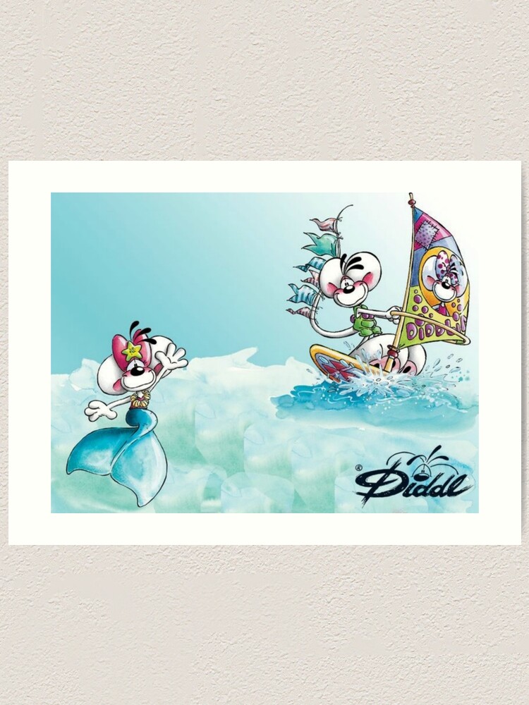 Diddl to the sea | Art Print