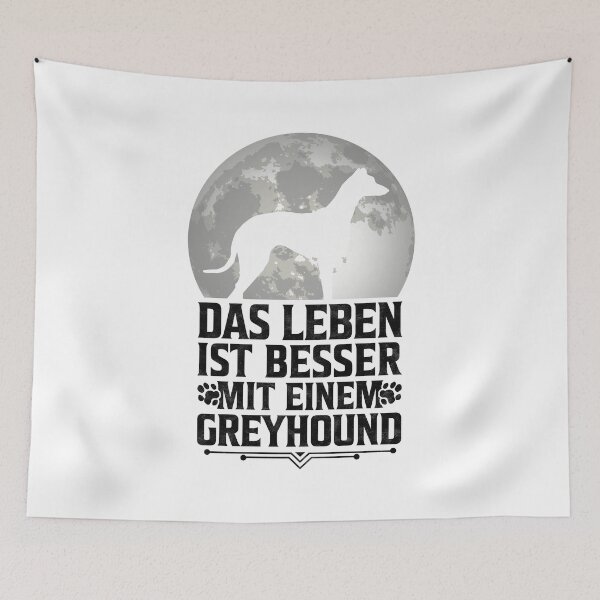Artikelvorschau, Leben mit Greyhound kurzhaariger Windhund Spruch entworfen und verkauft von madgrfx.