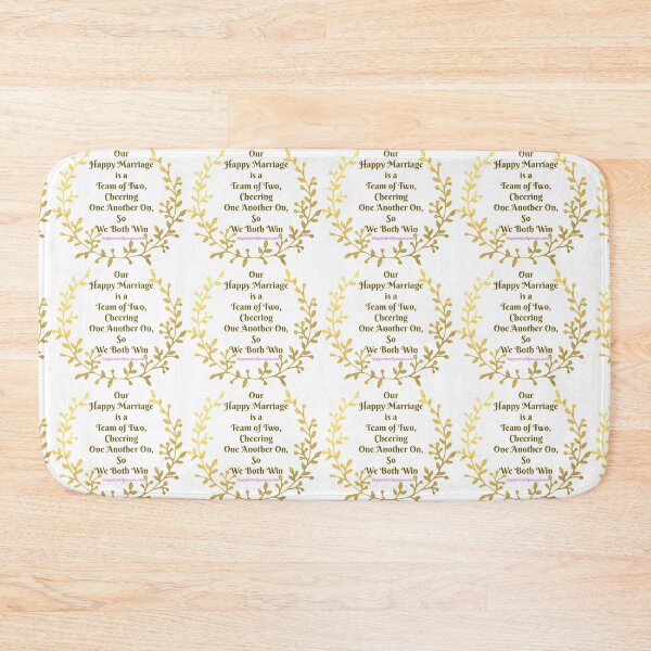 Item preview, Happy Marriage Team quote - gold wreath - SupportiveSpouses.com - Vicki Hadfield designed and sold by Printable Pressies.