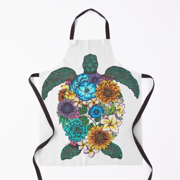Item preview, Floral Turtle in Colour - White Background designed and sold by SamuelJ.