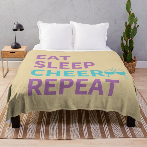 Item preview, EAT SLEEP CHEER REPEAT - with two glasses of wine designed and sold by dkdk-kdk.