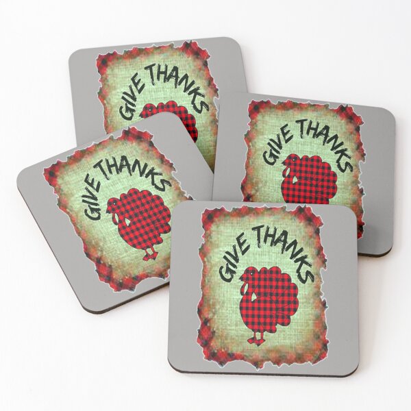 Item preview, Give Thanks, Buffalo Plaid Thanksgiving Turkey Design, Plaid and all things pumpkin Thanksgiving ,Thankful Grateful Blessed, Pumpkin spice and all things nice designed and sold by Adri Barnard.