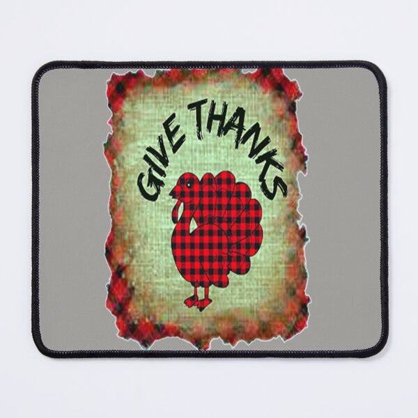 Item preview, Give Thanks, Buffalo Plaid Thanksgiving Turkey Design, Plaid and all things pumpkin Thanksgiving ,Thankful Grateful Blessed, Pumpkin spice and all things nice designed and sold by Adri Barnard.
