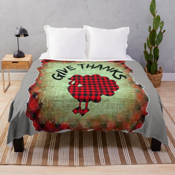 Item preview, Give Thanks, Buffalo Plaid Thanksgiving Turkey Design, Plaid and all things pumpkin Thanksgiving ,Thankful Grateful Blessed, Pumpkin spice and all things nice designed and sold by Adri Barnard.