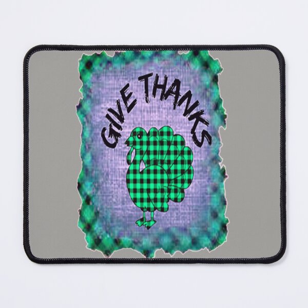 Item preview, Give Thanks, Buffalo Plaid Thanksgiving Turkey Design, nr 2,Plaid and all things pumpkin Thanksgiving ,Thankful Grateful Blessed, Pumpkin spice and all things nice designed and sold by Adri Barnard.