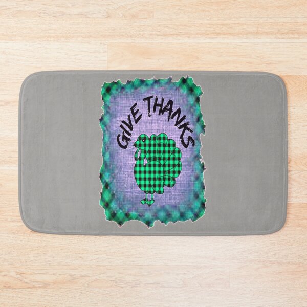 Item preview, Give Thanks, Buffalo Plaid Thanksgiving Turkey Design, nr 2,Plaid and all things pumpkin Thanksgiving ,Thankful Grateful Blessed, Pumpkin spice and all things nice designed and sold by Adri Barnard.