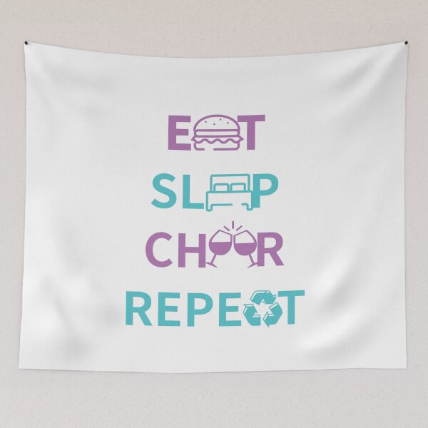 Item preview, EAT SLEEP CHEER REPEAT - with graphics designed and sold by dkdk-kdk.