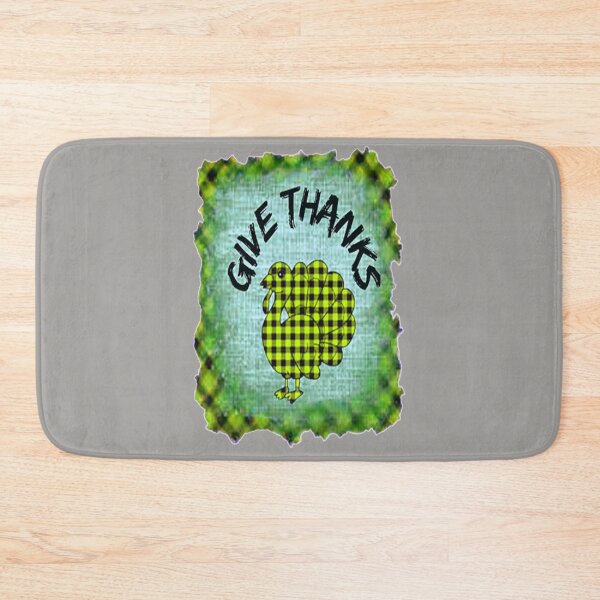 Item preview, Give Thanks, Buffalo Plaid Thanksgiving Turkey Design, nr 4,Plaid and all things pumpkin Thanksgiving ,Thankful Grateful Blessed, Pumpkin spice and all things nice designed and sold by Adri Barnard.