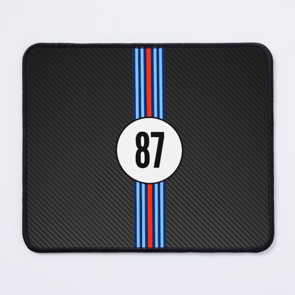 Item preview, Martini Racing Number 87 Carbon Poster – Iconic Stripe Art designed and sold by Road To Track.
