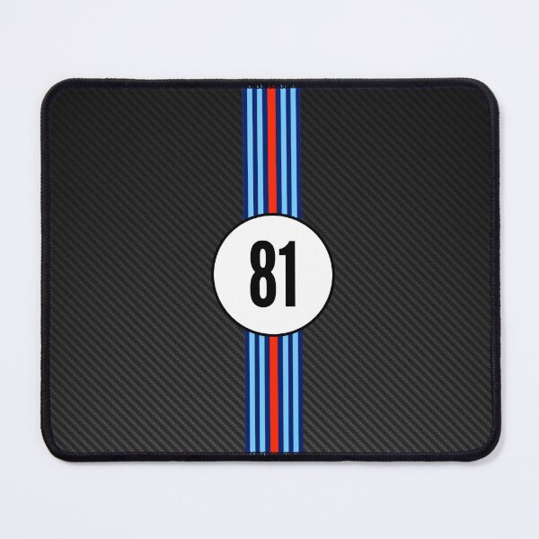 Item preview, Martini Racing Style Number 81 Carbon Poster – Classic Stripes Art designed and sold by Road To Track.