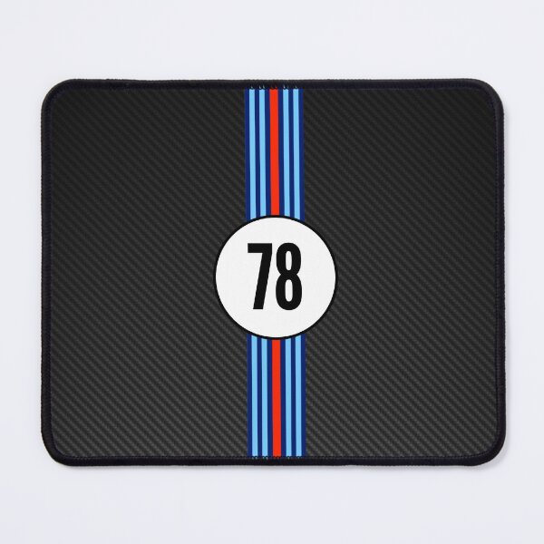 Item preview, Martini Racing Number 78 Carbon Poster – Classic Stripes Livery Art designed and sold by Road To Track.