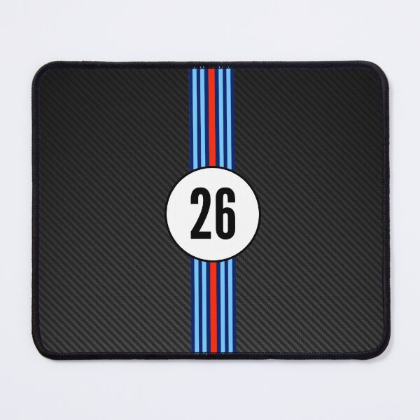 Item preview, Martini Racing Number 26 Carbon Poster – Retro Racing Livery Art designed and sold by Road To Track.