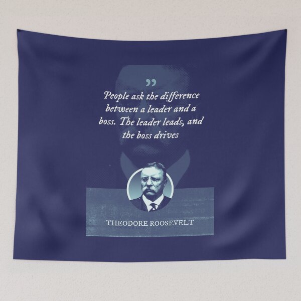 Item preview, Theodore Roosevelt - People ask the difference between a leader and a boss. The leader leads, and the boss drives designed and sold by Syahrasi.