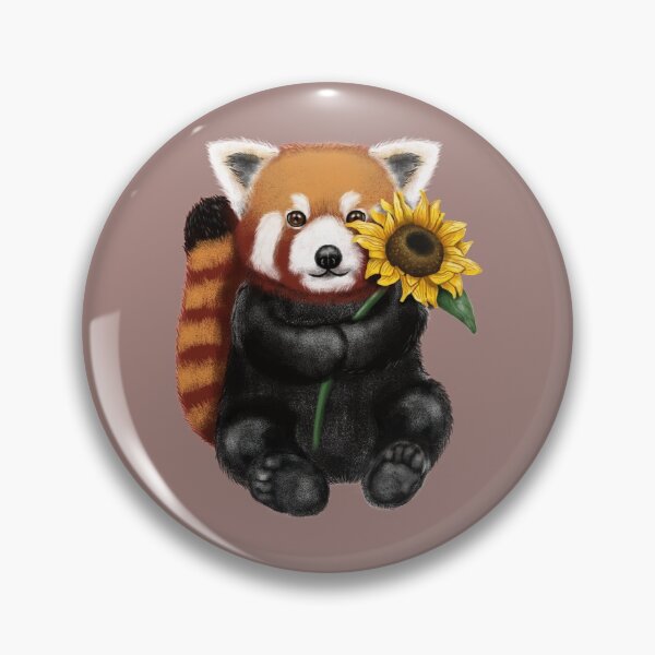 Item preview, Cute Red Panda Holding Sunflower designed and sold by Luan Huynh.