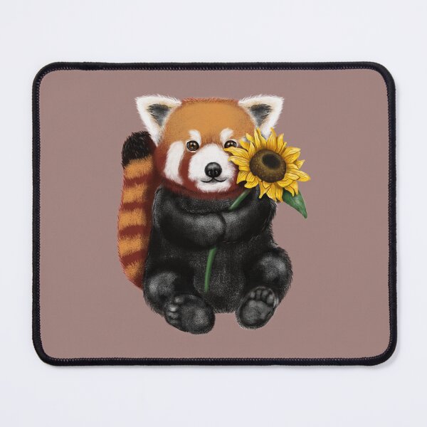 Item preview, Cute Red Panda Holding Sunflower designed and sold by Luan Huynh.
