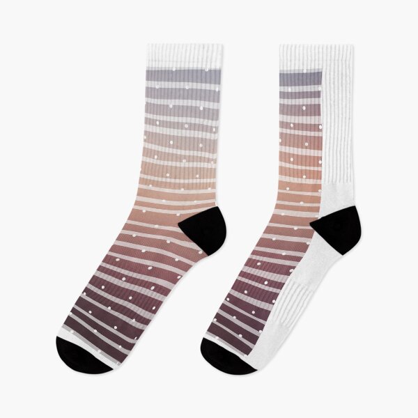 Item preview, Sunset Snowfall Polka Dot and Stripes Pattern designed and sold by dbyjane.
