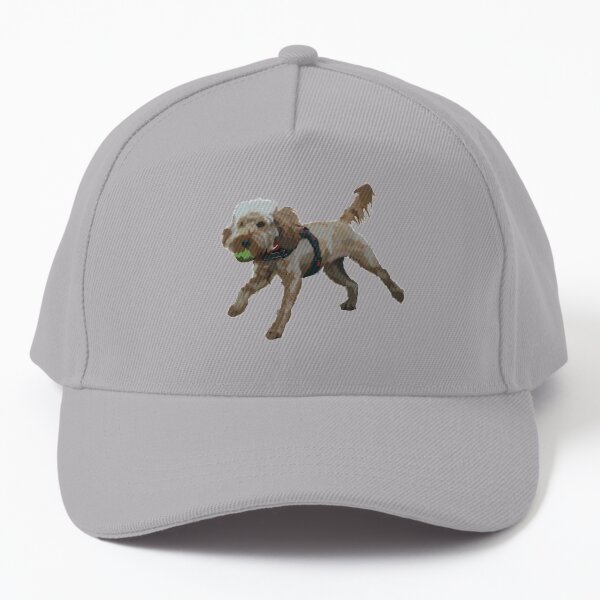 Dog with ball in mouth Baseball Cap