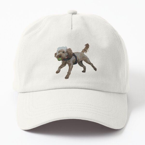 Dog with ball in mouth Dad Hat